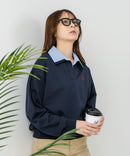 【C-FORT POINT/フォートポイント】2枚襟 スウェットポロトレーナー