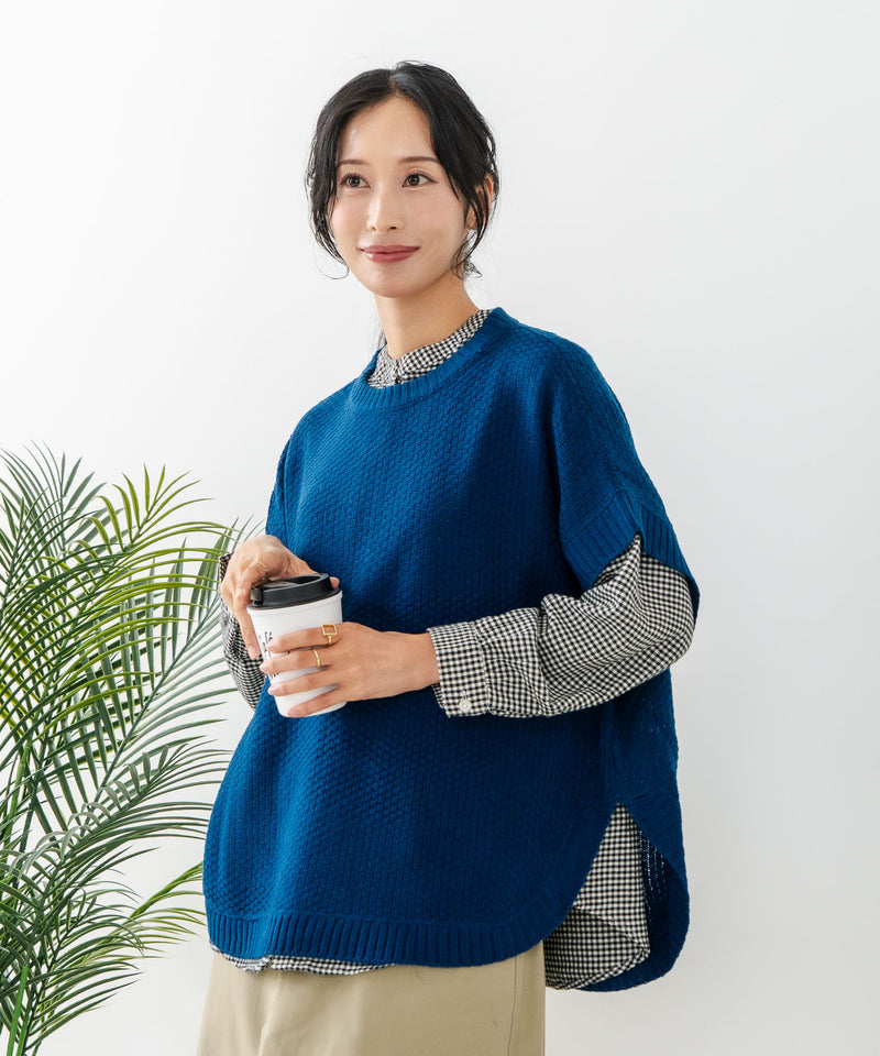 【C-FORT POINT/フォートポイント】ニットベスト＋ブラウスアンサンブル2