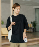 【C-FORTPOINT/フォートポイント】【接触冷感 ひんやり涼しい】冷感鹿の子素材 ラウンドヘムTシャツ 乾きやすい お尻が隠れる 体型カバー