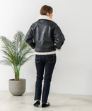 【C-FORT POINT/フォートポイント】合皮ライダースジャケット