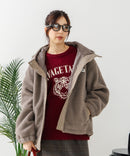 【CONVERSE/コンバース】ボア 切り替え フードジャケット