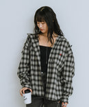 【BEVERLY HILLS POLO CLUB/ビバリーヒルズポロクラブ】ネルチェックシャツパーカー