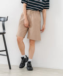【C-FORT POINT/フォートポイント】【ウエストは総ゴム仕様で履きやすさ・動きやすさ抜群◎】シェフハーフパンツ ショートパンツ ワイド 太め 短パン ウエストゴム 楽ちん イージーパンツ 膝丈 アメカジ スケーター ストリート アウトドア