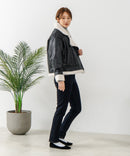 【C-FORT POINT/フォートポイント】合皮ライダースジャケット