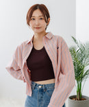 【BEVERLY HILLS POLO CLUB/ビバリーヒルズポロクラブ】【選べる2シルエット】オックスワイドシャツ（クロップド丈 or ビッグシルエット）ポニー刺繍