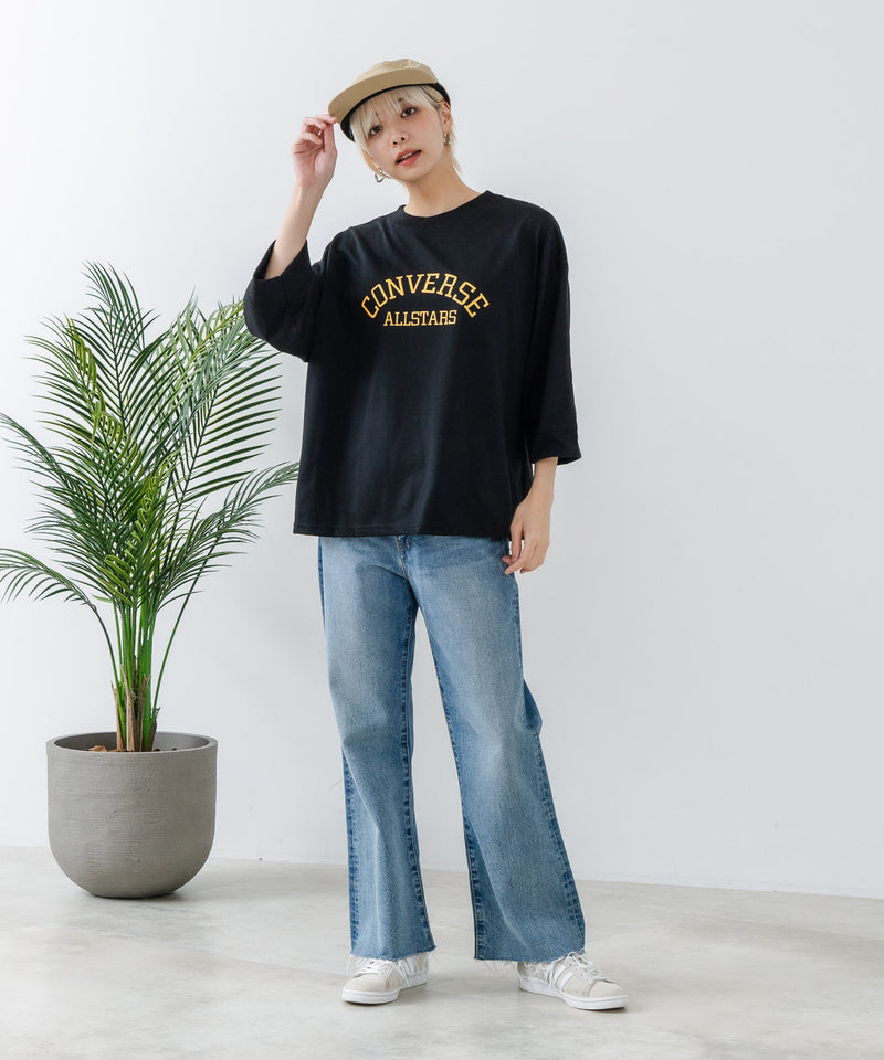 ８分袖 切替 Tシャツ  CONVERSE コンバース