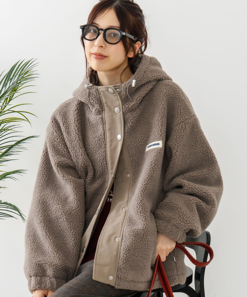 【CONVERSE/コンバース】ボア 切り替え フードジャケット