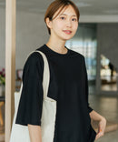 【C-FORTPOINT/フォートポイント】【接触冷感 ひんやり涼しい】冷感鹿の子素材 ラウンドヘムTシャツ 乾きやすい お尻が隠れる 体型カバー