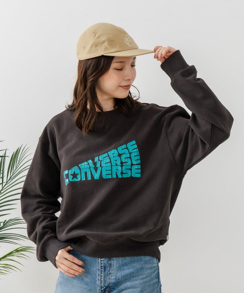 【CONVERSE/コンバース】クラックロゴ グラフィック スウェットトレーナー