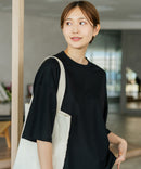 【C-FORTPOINT/フォートポイント】【接触冷感 ひんやり涼しい】冷感鹿の子素材 ラウンドヘムTシャツ 乾きやすい お尻が隠れる 体型カバー