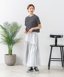 【C-FORT POINT/フォートポイント】ボーダークロップド丈Ｔシャツ