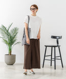 【C-FORTPOINT/フォートポイント】【ウエストゴム仕様でリラックス感抜群】カット楊柳素材 ワイドパンツ 通気性 涼感 イージーパンツ サマーパンツ ルームウェア リラクシー 体型カバー