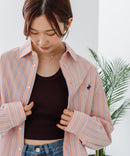 【BEVERLY HILLS POLO CLUB/ビバリーヒルズポロクラブ】【選べる2シルエット】オックスワイドシャツ（クロップド丈 or ビッグシルエット）ポニー刺繍