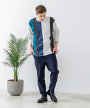 快適！スーパーストレッチイージーパンツ イージーケア 接触冷感 前開き ウエストゴム UVカット【Blue Standard:ブルースタンダード】