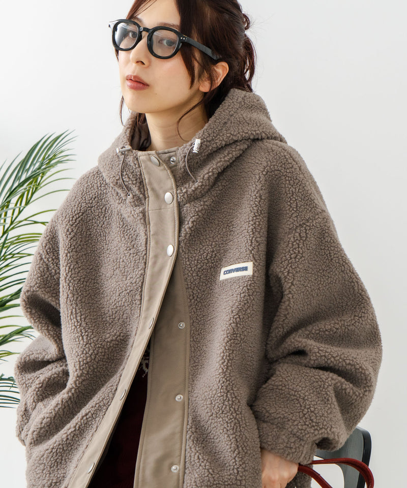 【CONVERSE/コンバース】ボア 切り替え フードジャケット