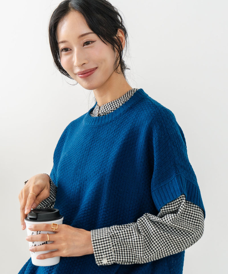 【C-FORT POINT/フォートポイント】ニットベスト＋ブラウスアンサンブル2