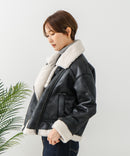 【C-FORT POINT/フォートポイント】合皮ライダースジャケット