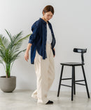 【U.S. POLO ASSN./ユーエスポロアッスン】ワンポイントロゴ刺繍 7分袖 デニムシャツ ❘ジーンズメイト公式オンラインショップ