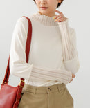 【C-FORT POINT/フォートポイント】シアー 切り替え ハイネック プルオーバー