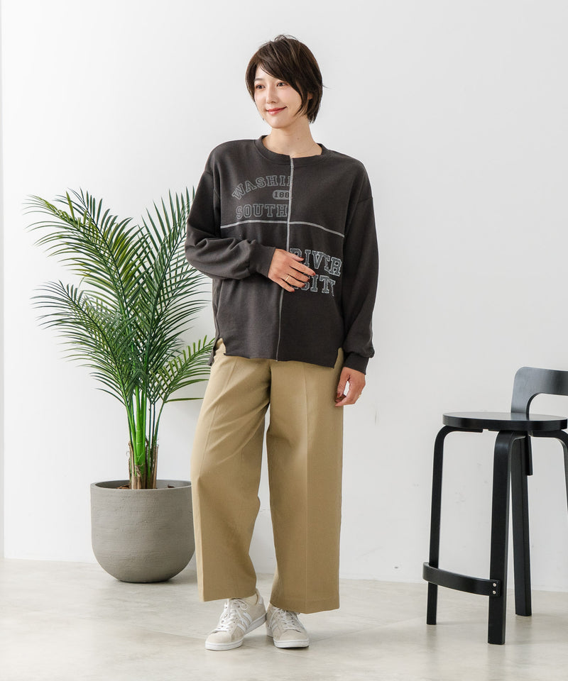 【C-FORT POINT/フォートポイント】裏毛 リメイク風 スウェットトレーナー