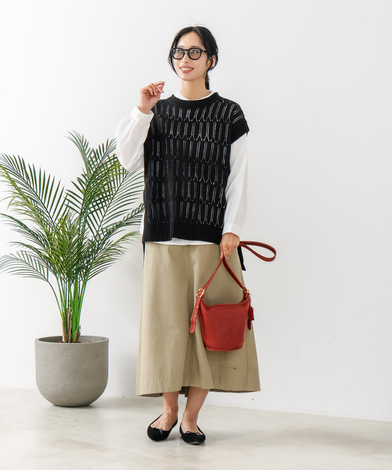 【C-FORTPOINT/フォートポイント】ニットベスト＋ブラウスアンサンブル1