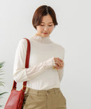 【C-FORT POINT/フォートポイント】シアー 切り替え ハイネック プルオーバー