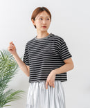 【C-FORT POINT/フォートポイント】ボーダークロップド丈Ｔシャツ