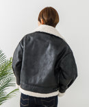 【C-FORT POINT/フォートポイント】合皮ライダースジャケット