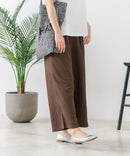 【C-FORTPOINT/フォートポイント】【ウエストゴム仕様でリラックス感抜群】カット楊柳素材 ワイドパンツ 通気性 涼感 イージーパンツ サマーパンツ ルームウェア リラクシー 体型カバー