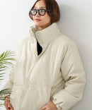 【C-FORT POINT/フォートポイント】フェイクレザー 中綿ブルゾン