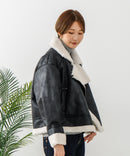 【C-FORT POINT/フォートポイント】合皮ライダースジャケット