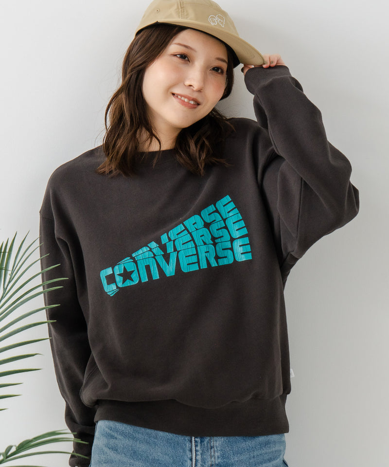 【CONVERSE/コンバース】クラックロゴ グラフィック スウェットトレーナー