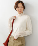 【C-FORT POINT/フォートポイント】シアー 切り替え ハイネック プルオーバー