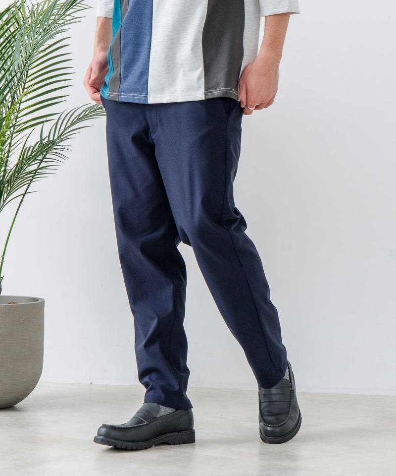 快適！スーパーストレッチイージーパンツ イージーケア 接触冷感 前開き ウエストゴム UVカット【Blue Standard:ブルースタンダード】
