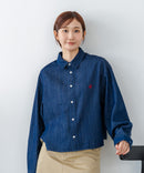 【BEVERLY HILLS POLO CLUB/ビバリーヒルズポロクラブ】【選べる2シルエット】オックスワイドシャツ（クロップド丈 or ビッグシルエット）ポニー刺繍