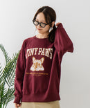 【C-FORT POINT/フォートポイント】アニマルプリント(フレンチブルドッグ) スウェットトレーナー