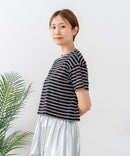 【C-FORT POINT/フォートポイント】ボーダークロップド丈Ｔシャツ