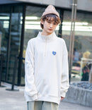 【UNIIT × RED CAP GIRL】 バックプリント 裏毛 ハーフジップ