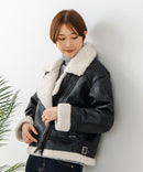 【C-FORT POINT/フォートポイント】合皮ライダースジャケット