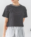 【C-FORT POINT/フォートポイント】ボーダークロップド丈Ｔシャツ