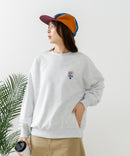 【C-FORT POINT/フォートポイント】ネコマフラー刺繍 スウェットトレーナー