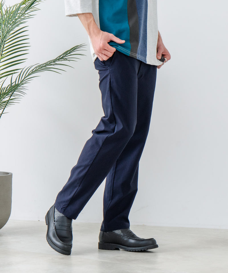 快適！スーパーストレッチイージーパンツ イージーケア 接触冷感 前開き ウエストゴム UVカット【Blue Standard:ブルースタンダード】