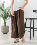 【C-FORTPOINT/フォートポイント】【ウエストゴム仕様でリラックス感抜群】カット楊柳素材 ワイドパンツ 通気性 涼感 イージーパンツ サマーパンツ ルームウェア リラクシー 体型カバー