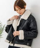 【C-FORT POINT/フォートポイント】合皮ライダースジャケット