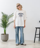 【DISCUS/ディスカス】ヘビーウェイト カレッジロゴプリントTシャツ ルーズシルエット