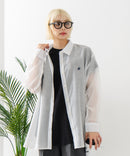 【BEVERLY HILLS POLO CLUB/ビバリーヒルズポロクラブ】ワンポイント刺繍 シアーシャツ zo