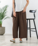 【C-FORTPOINT/フォートポイント】【ウエストゴム仕様でリラックス感抜群】カット楊柳素材 ワイドパンツ 通気性 涼感 イージーパンツ サマーパンツ ルームウェア リラクシー 体型カバー
