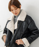 【C-FORT POINT/フォートポイント】合皮ライダースジャケット