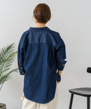 【U.S. POLO ASSN./ユーエスポロアッスン】ワンポイントロゴ刺繍 7分袖 デニムシャツ ❘ジーンズメイト公式オンラインショップ