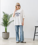【DISCUS/ディスカス】ヘビーウェイト カレッジロゴプリントTシャツ ルーズシルエット